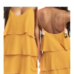 SHOW ME YOUR MUMU Suarez Tassel Harvest Moon Tiered Ruffled Dress Boho Small